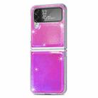 For Samsung Galaxy Z Flip4 Laser Skin PC Phone Case (Pink) - 1