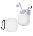 For Xiaodu Pure Color Bluetooth Earphone Soft Silicone Protective Case With Hook(White) - 1