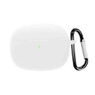 For Meizu Meilan Blus Air Pure Color Bluetooth Earphone Soft Silicone Protective Case With Hook(White) - 1