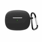 For Meizu Meilan Blus Air Pure Color Bluetooth Earphone Soft Silicone Protective Case With Hook(Black) - 1