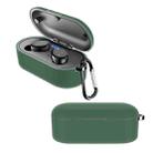 For Tozo T10 Pure Color Bluetooth Earphone Soft Silicone Protective Case With Hook(Green) - 1