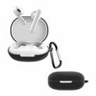 For Noise Air Buds Pure Color Bluetooth Earphone Soft Silicone Protective Case With Hook(Black) - 1