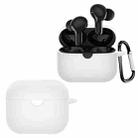 For Noise Air Buds+ Pure Color Bluetooth Earphone Soft Silicone Protective Case With Hook(White) - 1