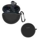 For Noise Buds VS303 Pure Color Bluetooth Earphone Soft Silicone Protective Case With Hook(Black) - 1