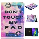 For iPad Pro 11 inch 2020 Painted Left and Right Flat Leather Tablet Case with Sleep Function & Card Slot & Buckle Anti-skid Strip and Bracket(Do Not Touch Me) - 1