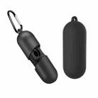 For Motorola MotoBuds 400 / VerveBuds 400 Pure Color Bluetooth Earphone Soft Silicone Protective Case With Hook(Black) - 1