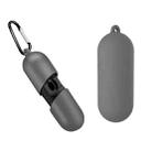 For Motorola MotoBuds 400 / VerveBuds 400 Pure Color Bluetooth Earphone Soft Silicone Protective Case With Hook(Grey) - 1