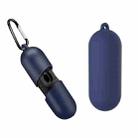 For Motorola MotoBuds 400 / VerveBuds 400 Pure Color Bluetooth Earphone Soft Silicone Protective Case With Hook(Dark Blue) - 1