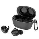 For Philips SHB2505 Pure Color Bluetooth Earphone Soft Silicone Protective Case With Hook(Grey) - 1