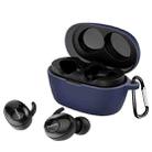 For Philips SHB2505 Pure Color Bluetooth Earphone Soft Silicone Protective Case With Hook(Dark Blue) - 1