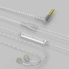 CVJ V7 1.25m 4-Cores Silver-plated 3.5mm Elbow Earphone Cable, Model:0.75mm with Mic(Silver) - 1