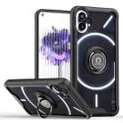 For Nothing Phone 1 Q Shadow 1 Series TPU + PC Phone Case with Ring Holder(Black) - 1