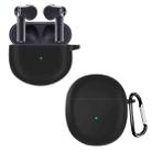 For OnePlus Buds Pure Color Bluetooth Earphone Soft Silicone Protective Case With Hook(Black) - 1