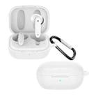 For MEIZU Meilan Blus Pure Color Bluetooth Earphone Soft Silicone Protective Case With Hook(White) - 1