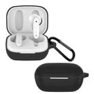 For MEIZU Meilan Blus Pure Color Bluetooth Earphone Soft Silicone Protective Case With Hook(Black) - 1