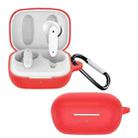 For MEIZU Meilan Blus Pure Color Bluetooth Earphone Soft Silicone Protective Case With Hook(Red) - 1