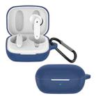 For MEIZU Meilan Blus Pure Color Bluetooth Earphone Soft Silicone Protective Case With Hook(Dark Blue) - 1