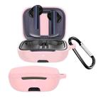 For FIIL CG Pro Pure Color Bluetooth Earphone Soft Silicone Protective Case With Hook(Pink) - 1