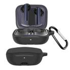 For FIIL CG Pro Pure Color Bluetooth Earphone Soft Silicone Protective Case With Hook(Black) - 1