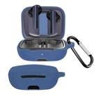 For FIIL CG Pro Pure Color Bluetooth Earphone Soft Silicone Protective Case With Hook(Dark Blue) - 1
