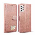 For Samsung Galaxy A53 Glitter Powder Love Leather Phone Case(Pink) - 1