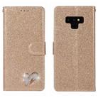 For Samsung Galaxy Note9 Glitter Powder Love Leather Phone Case(Gold) - 1