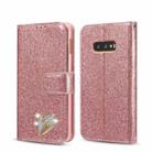 For Samsung Galaxy S10e Glitter Powder Love Leather Phone Case(Pink) - 1