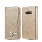 For Samsung Galaxy S10e Glitter Powder Love Leather Phone Case(Gold) - 1