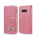 For Samsung Galaxy S10e Glitter Powder Love Leather Phone Case(Rose Red) - 1