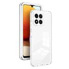 For Honor X8 3 in 1 Clear TPU Color PC Frame Phone Case(White) - 1