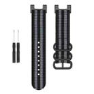 For Amazfit T-Rex / T-Rex Pro / Ares Three-ring Black Buckle Nylon Watch Band(Black Grey) - 1
