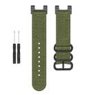 For Amazfit T-Rex / T-Rex Pro / Ares Three-ring Black Buckle Nylon Watch Band(Green) - 1