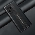 For OPPO Find X5 Carbon Fiber Texture Plain Leather Phone Case(Black) - 1