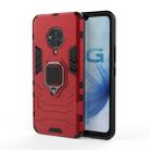For Vivo S6 PC + TPU Shockproof Protective Case with Magnetic Ring Holder(Red) - 1
