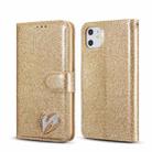 For iPhone 11 Glitter Powder Love Leather Phone Case (Gold) - 1