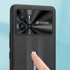 For vivo iQOO 8 Carbon Fiber Texture Plain Leather Phone Case(Black) - 6