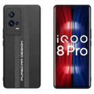 For vivo iQOO 8 Pro Carbon Fiber Texture Plain Leather Phone Case(Black) - 1