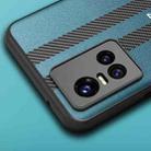 For vivo S10 Pro Carbon Fiber Texture Plain Leather Phone Case(Dark Green) - 6