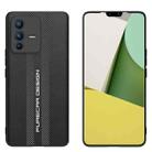 For vivo S12 Pro Carbon Fiber Texture Plain Leather Phone Case(Black) - 1