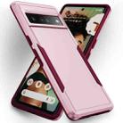 For Google Pixel 7 Pro Pioneer Armor Heavy Duty PC + TPU Phone Case(Pink+Rose Red) - 1