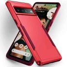 For Google Pixel 7 Pro Pioneer Armor Heavy Duty PC + TPU Phone Case(Red+Rose Red) - 1