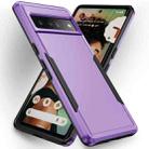 For Google Pixel 7 Pro Pioneer Armor Heavy Duty PC + TPU Phone Case(Purple+Black) - 1