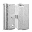 Glitter Powder Butterfly Leather Phone Case For iPhone 7 Plus/8 Plus(Silver) - 1