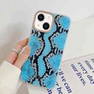 Snake Texture Dual-side Laminating TPU Phone Case For iPhone 14(Blue) - 1