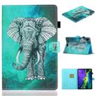 For iPad Pro 11 inch 2020 Painted Left and Right Flat Leather Tablet Case with Sleep Function & Card Slot & Buckle Anti-skid Strip and Bracket(Elephant) - 1