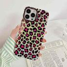 Leopard Texture Dual-side Laminating Phone Case For iPhone 14 Pro(Light Red) - 1