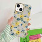 Dual-side Laminating Vintage Flowers Phone Case For iPhone 14(Winter Jasmine) - 1