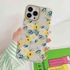 Dual-side Laminating Vintage Flowers Phone Case For iPhone 14 Pro(Winter Jasmine) - 1