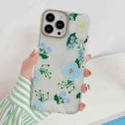 Dual-side Laminating Fresh Flowers Phone Case For iPhone 14 Pro(Onion Orchid) - 1