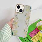 Dual-side Laminating Elegant Flowers Phone Case For iPhone 14(Balsamine) - 1
